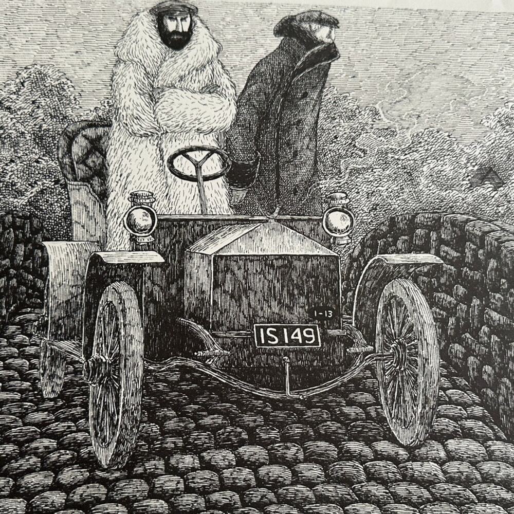 Edward Gorey Dr Belgravius's Motor Art Print 16x11" Illustration ~ 260217-WH 776